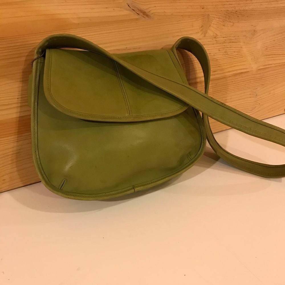 Vintage Green Coach  leather purse
